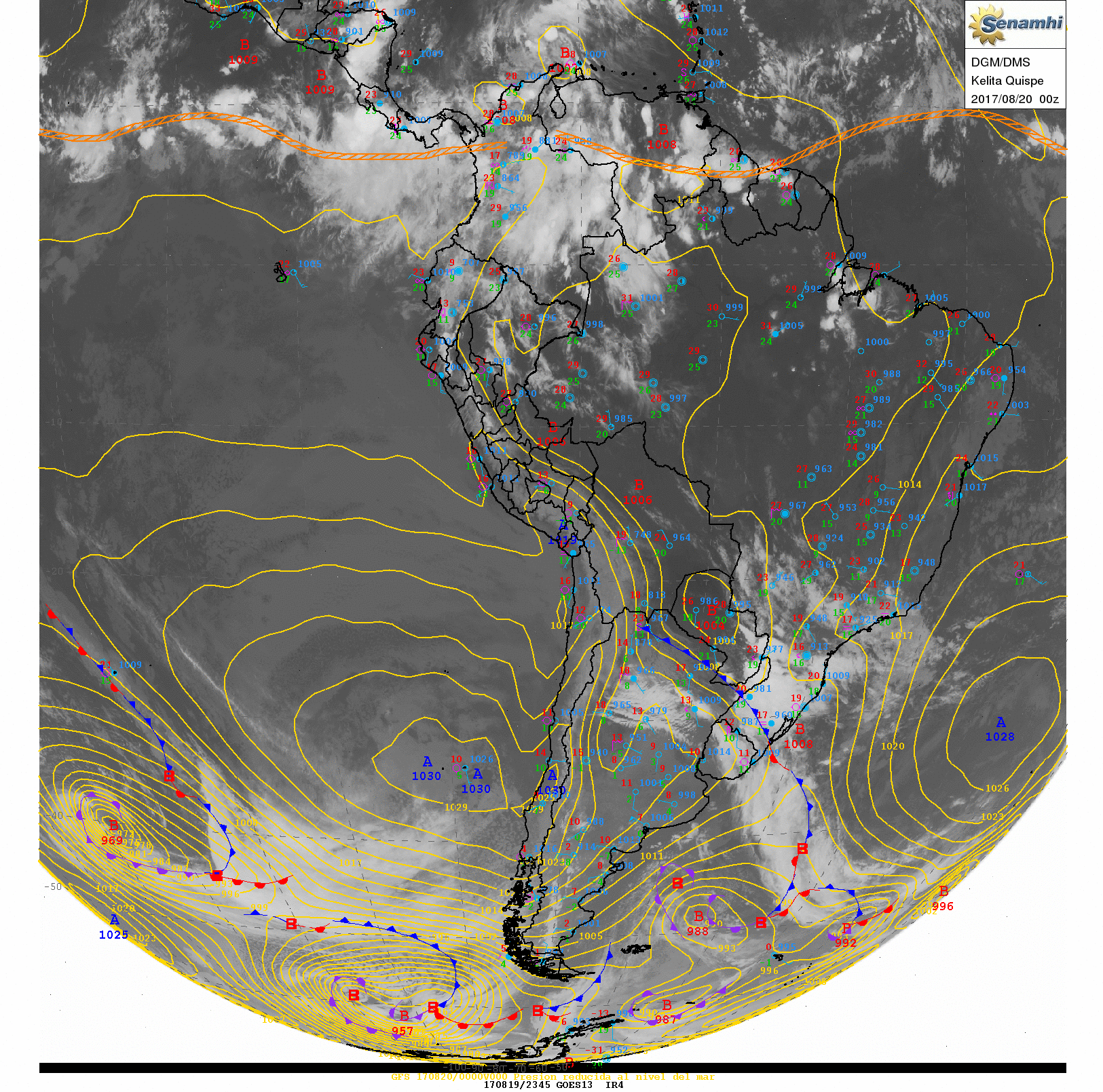 Análisis Sinóptico de Sudamerica - Análisis/imagenes