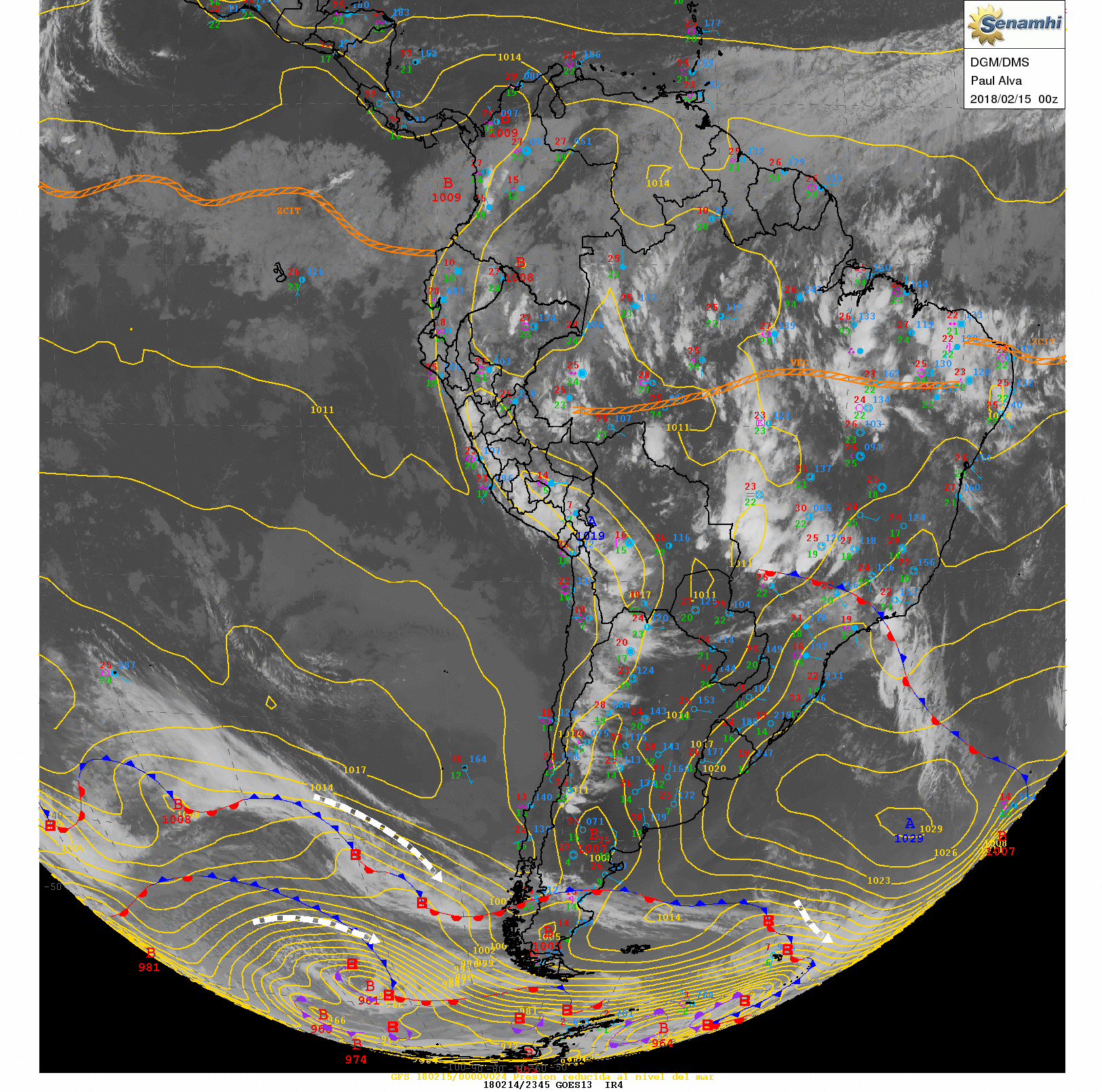 Análisis Sinóptico de Sudamerica - Análisis/imagenes