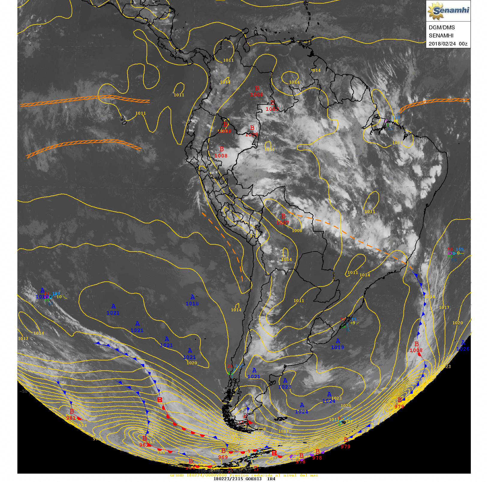 Análisis Sinóptico de Sudamerica - Análisis/imagenes