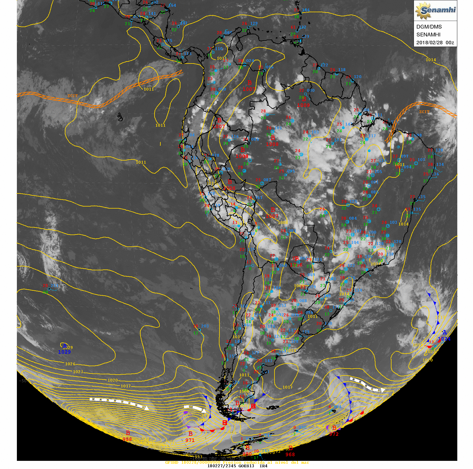 Análisis Sinóptico de Sudamerica - Análisis/imagenes
