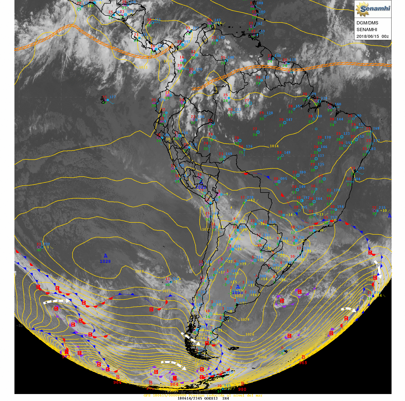 Análisis Sinóptico de Sudamerica - Análisis/imagenes