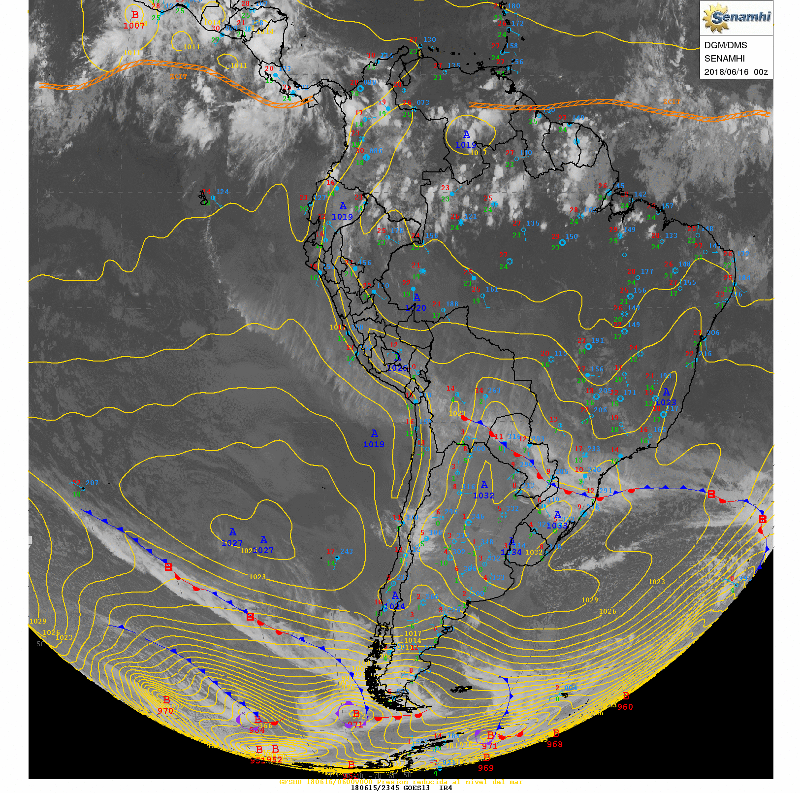 Análisis Sinóptico de Sudamerica - Análisis/imagenes