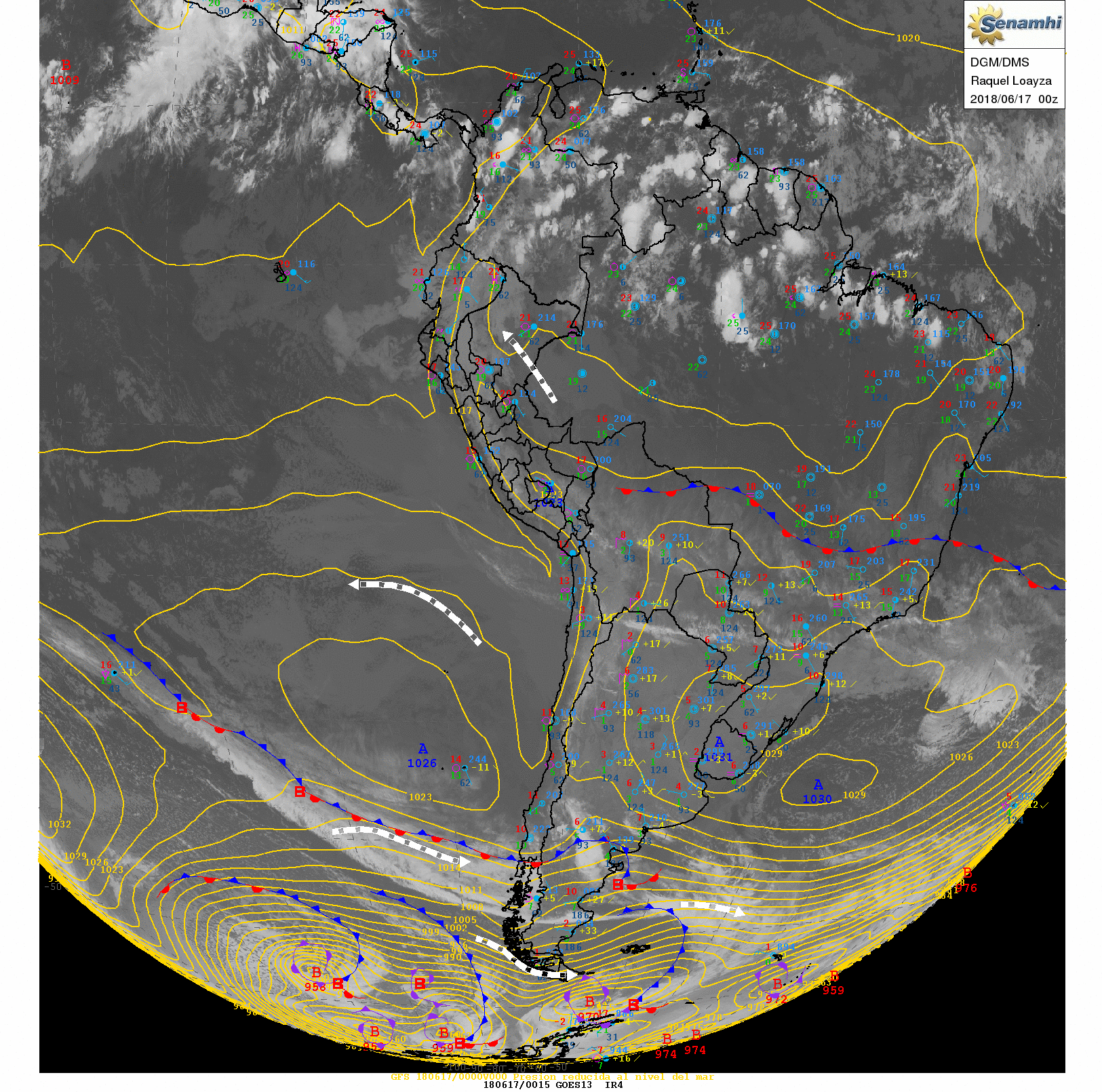 Análisis Sinóptico de Sudamerica - Análisis/imagenes