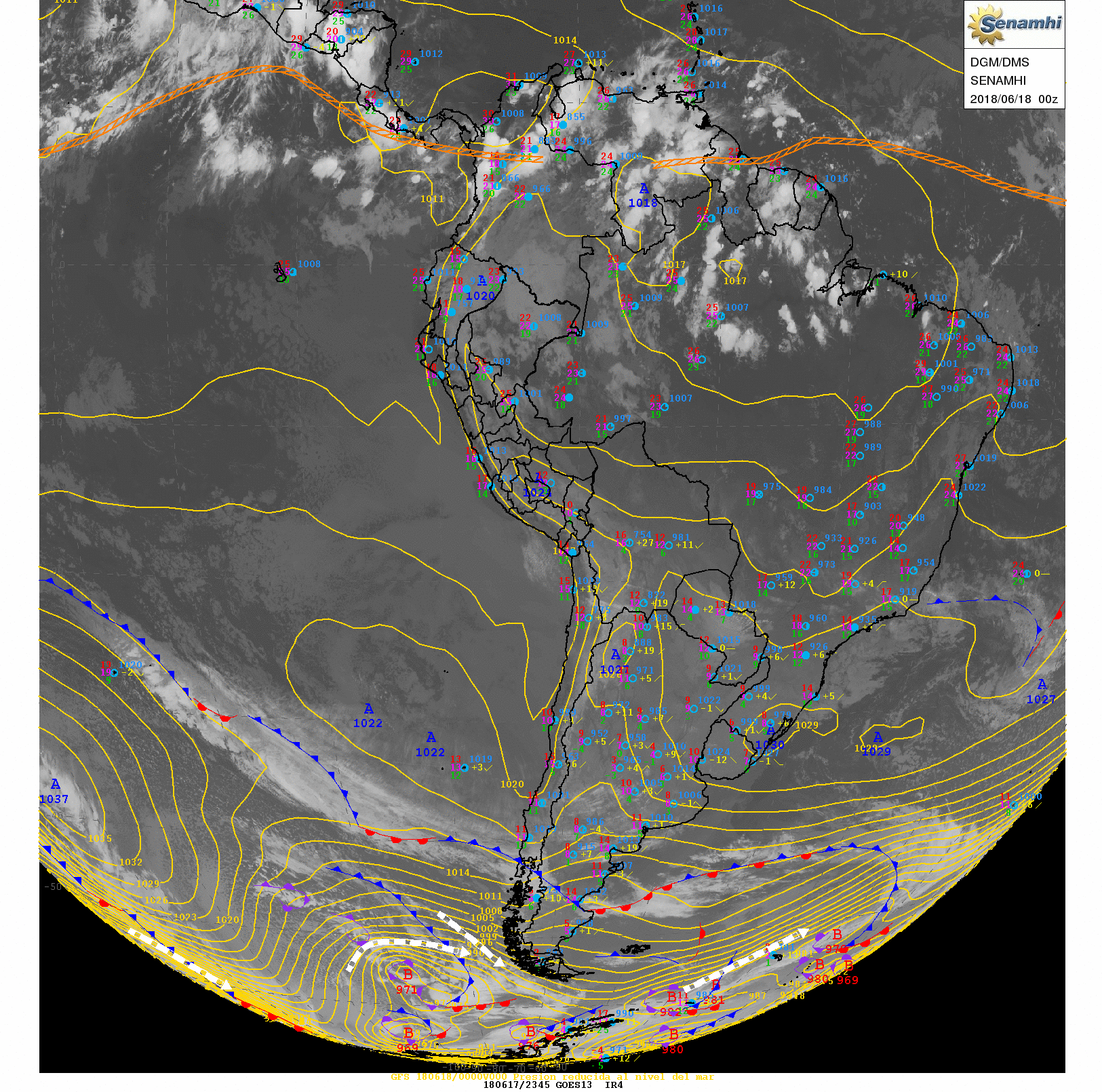 Análisis Sinóptico de Sudamerica - Análisis/imagenes