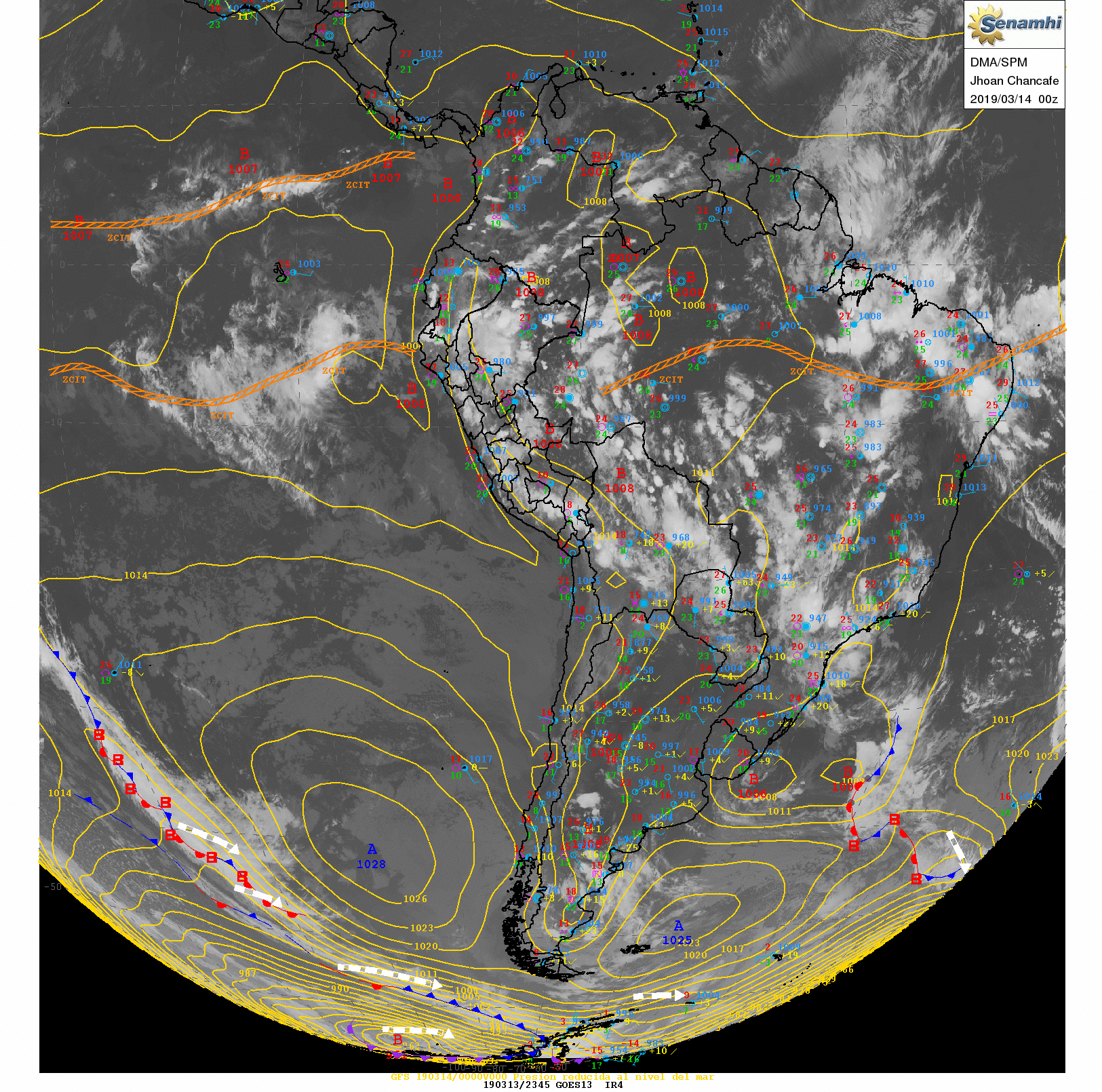 Análisis Sinóptico de Sudamerica - Análisis/imagenes