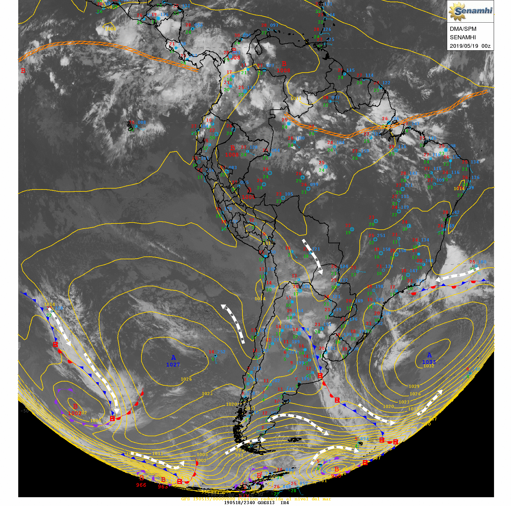 Análisis Sinóptico de Sudamerica - Análisis/imagenes