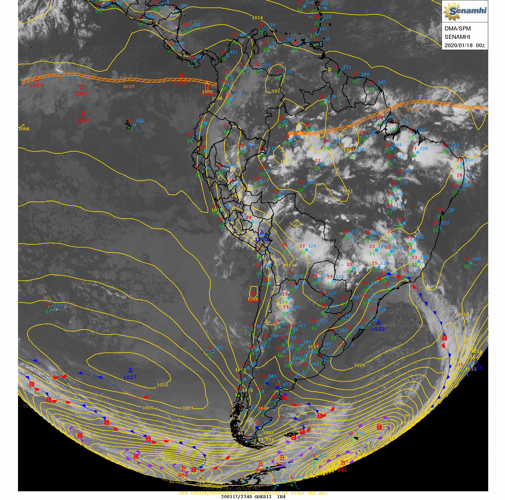 Análisis Sinóptico de Sudamerica - Análisis/imagenes