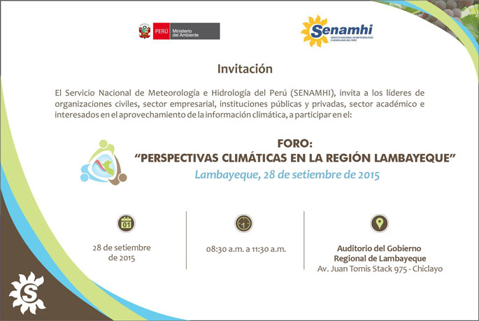 FORO: Perspectivas climáticas en la Región Lambayeque